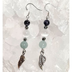 Boucles d'oreilles Ange Bleu