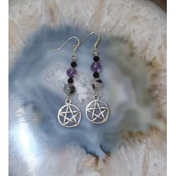 Boucles d'oreilles Pentacle