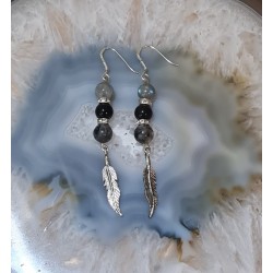Boucles d'oreilles Plume