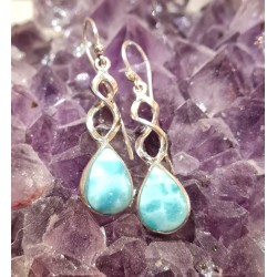 Boucles d'oreilles Larimar 012