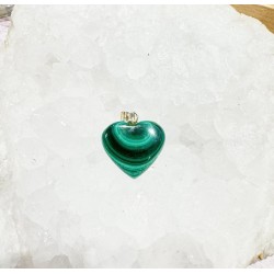 Pendentif cœur Malachite 01