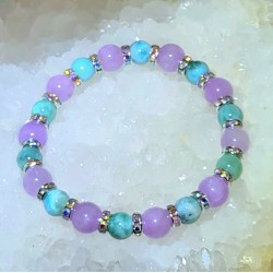 Bracelet Larimar et Kunzite 01