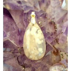 Pendentif Agate Fleur 01