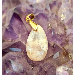 Pendentif Agate Fleur 03