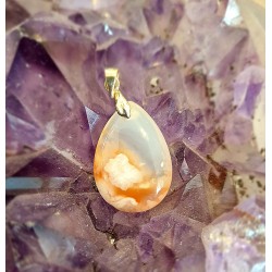 Pendentif Agate Fleur 04