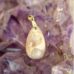 Pendentif Agate Fleur 08