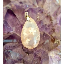 Pendentif Agate Fleur 09
