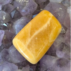 Galet Calcite orange